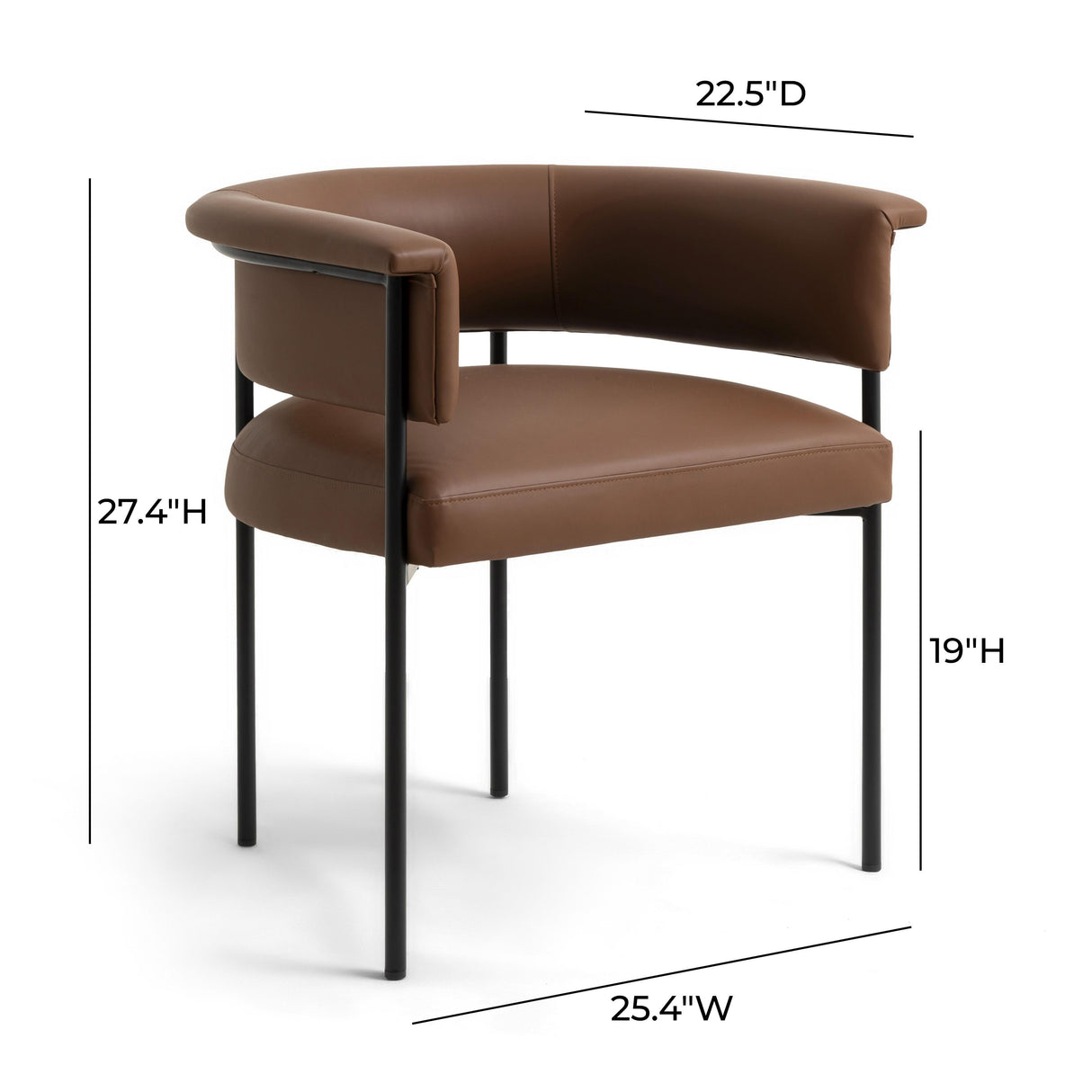 Taylor Performance Vegan Leather Dining Chair by TOV Furniture at Eve Furniture
