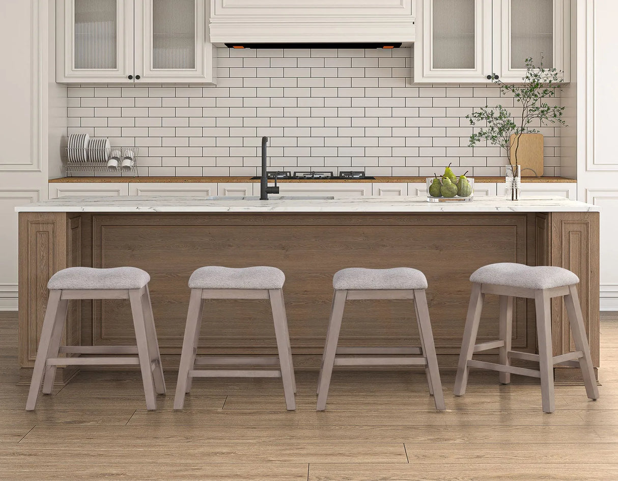 Taylor Tan/Gray 24″ Backless Counter Stool, Set of 2 by Steve Silver at Eve Furniture
