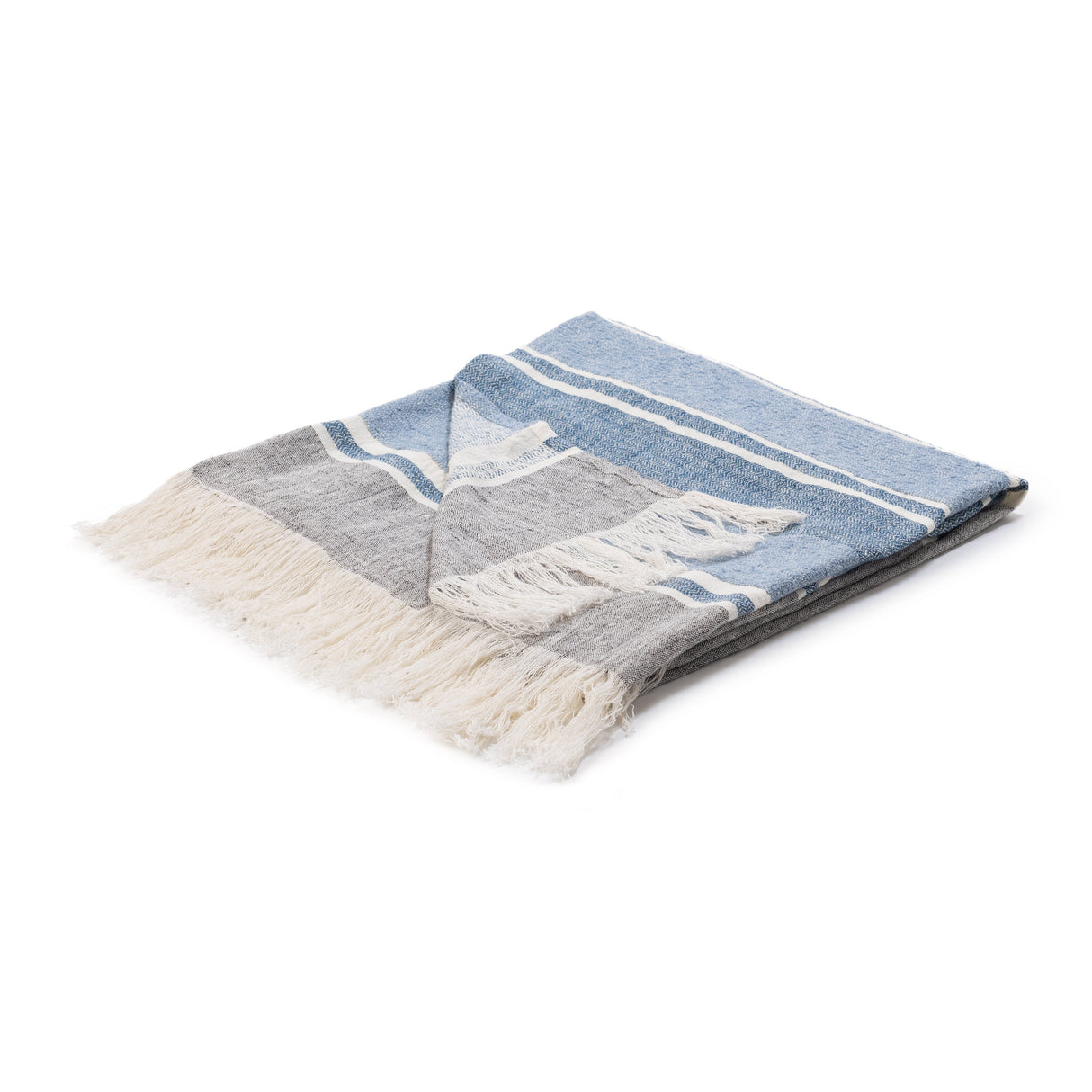 TC Lima Capri Blue/Dark Gray Throw 50X70 by Classic Home at Eve Furniture