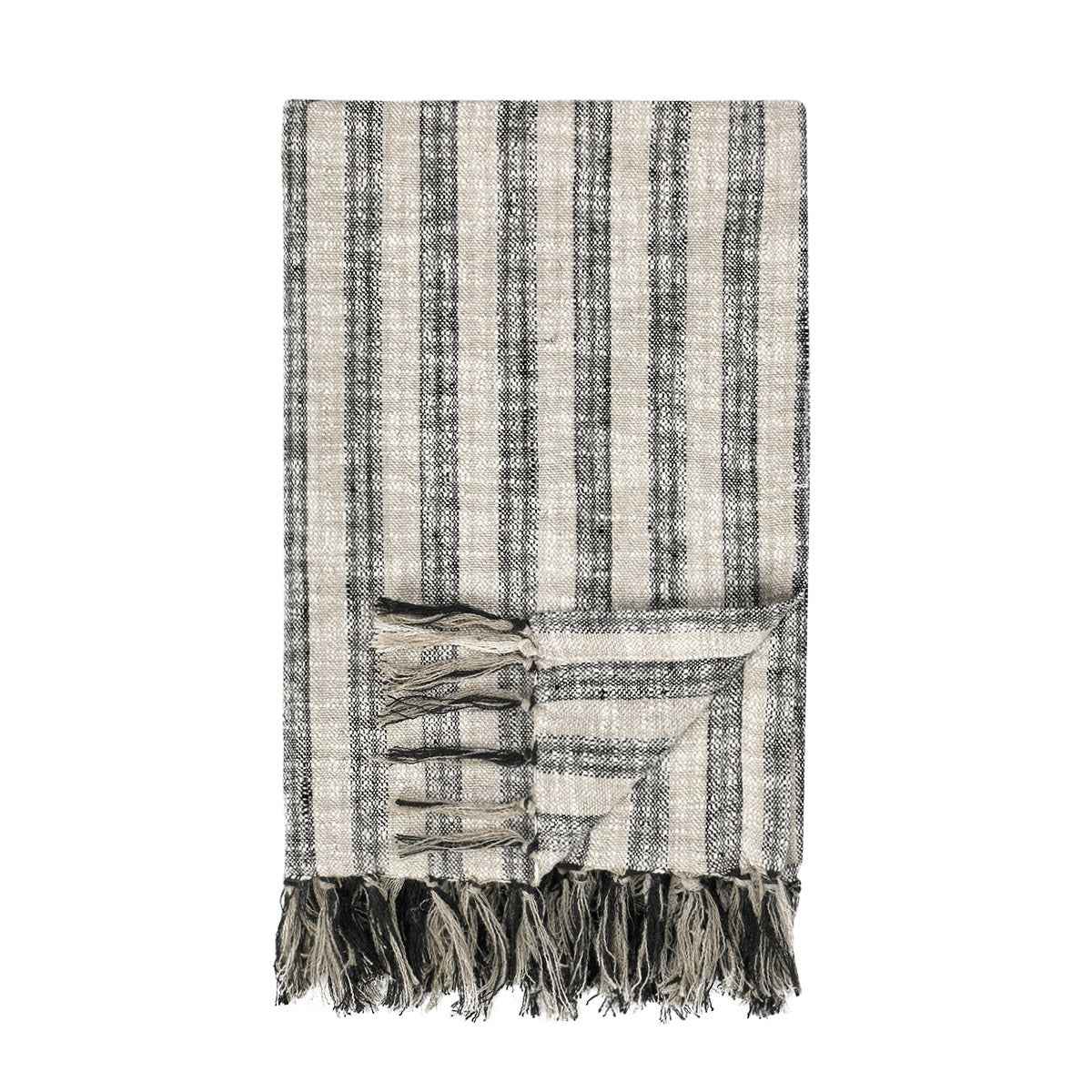 TC Linna Natural/Black Throw 50x70 Throw by Classic Home at Eve Furniture