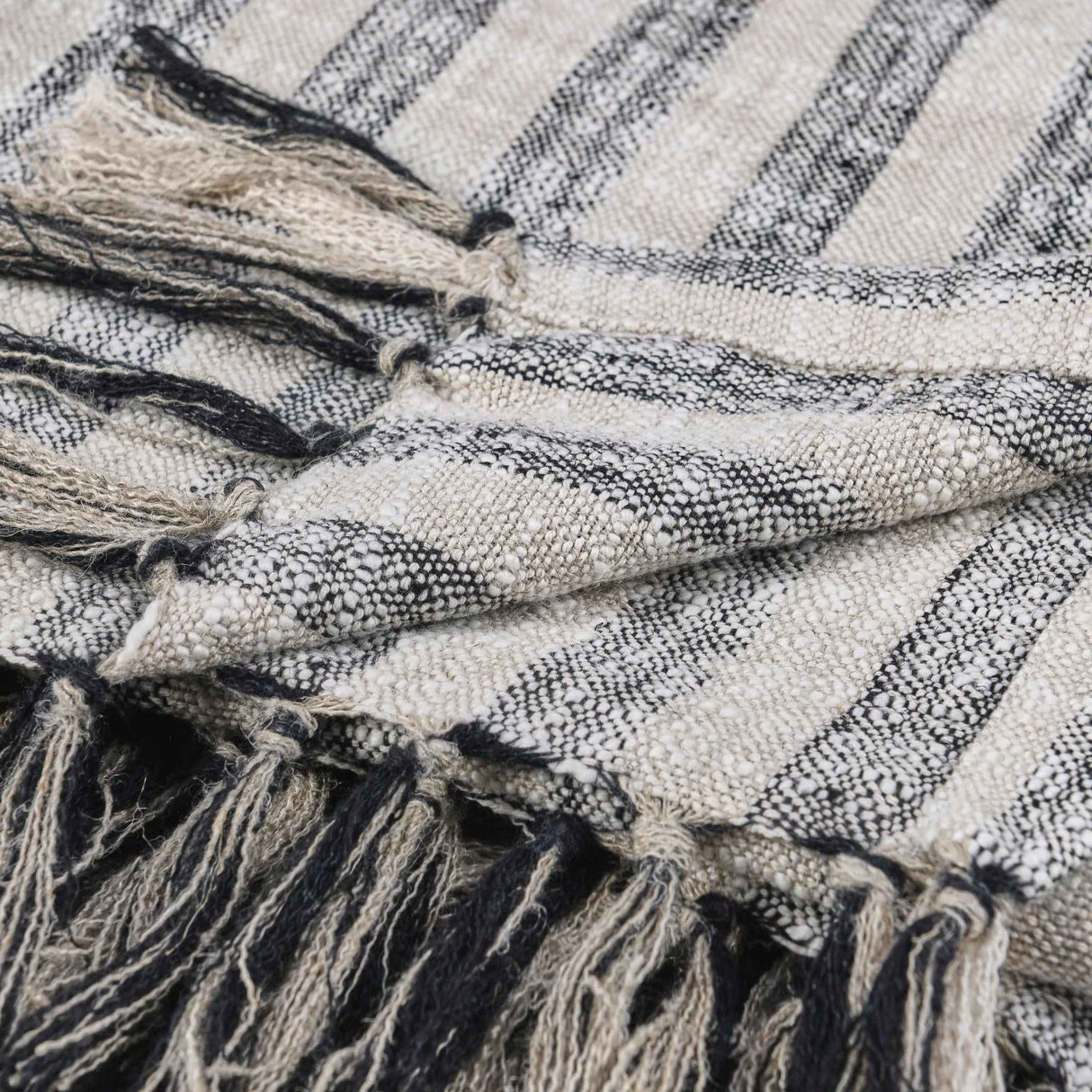 TC Linna Natural/Black Throw 50x70 Throw by Classic Home at Eve Furniture