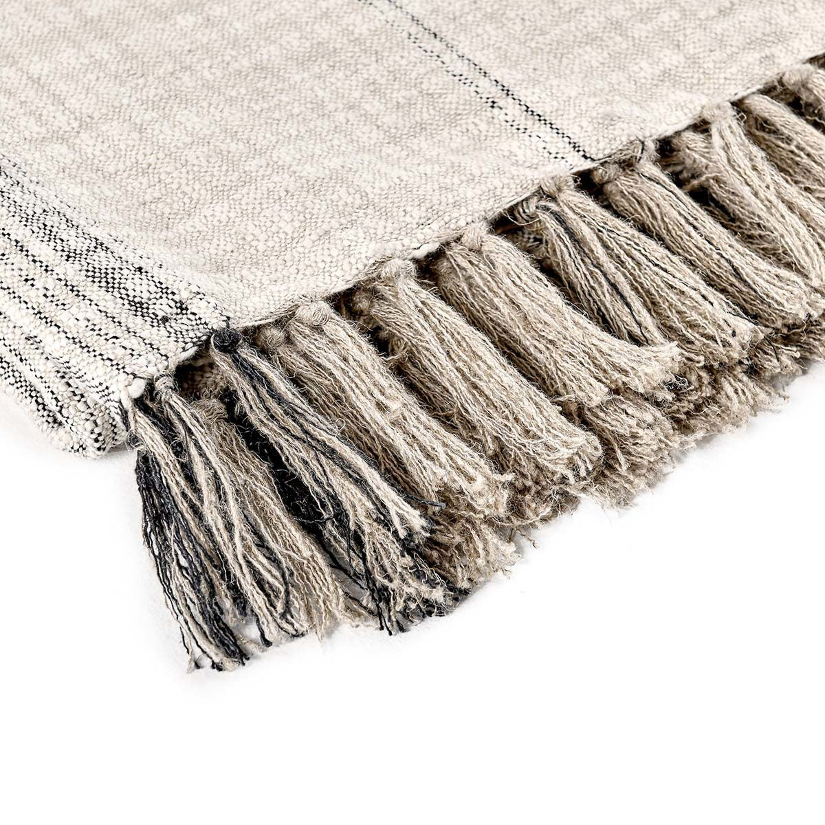 TC Ria Natural/Black Throw 50x70 by Classic Home at Eve Furniture