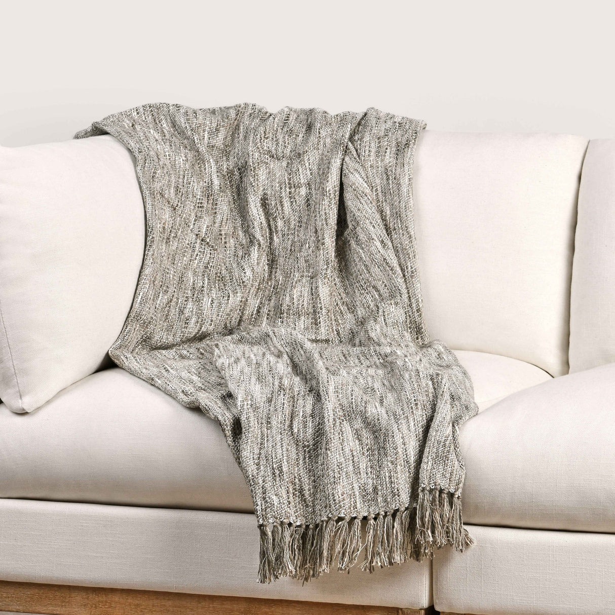 TC Sharma Natural Throw 50x70 by Classic Home at Eve Furniture