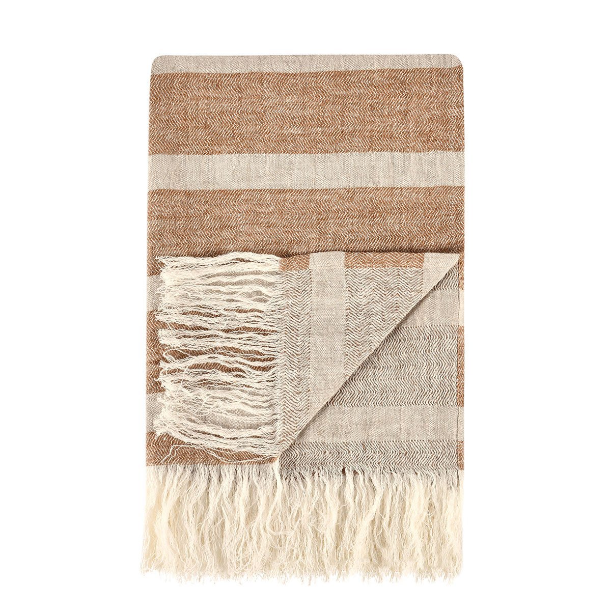 TC Sherry Hazel/Natural Throw 50x70 by Classic Home at Eve Furniture