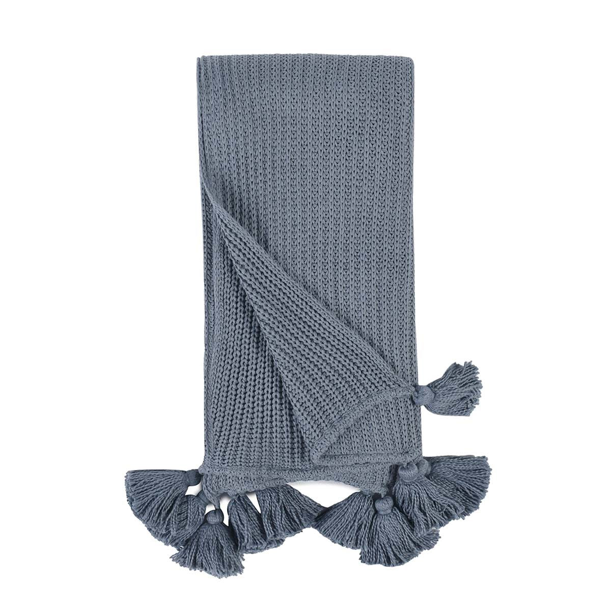 TC Veda Sea Fog Blue 50x70 Throw by Classic Home at Eve Furniture