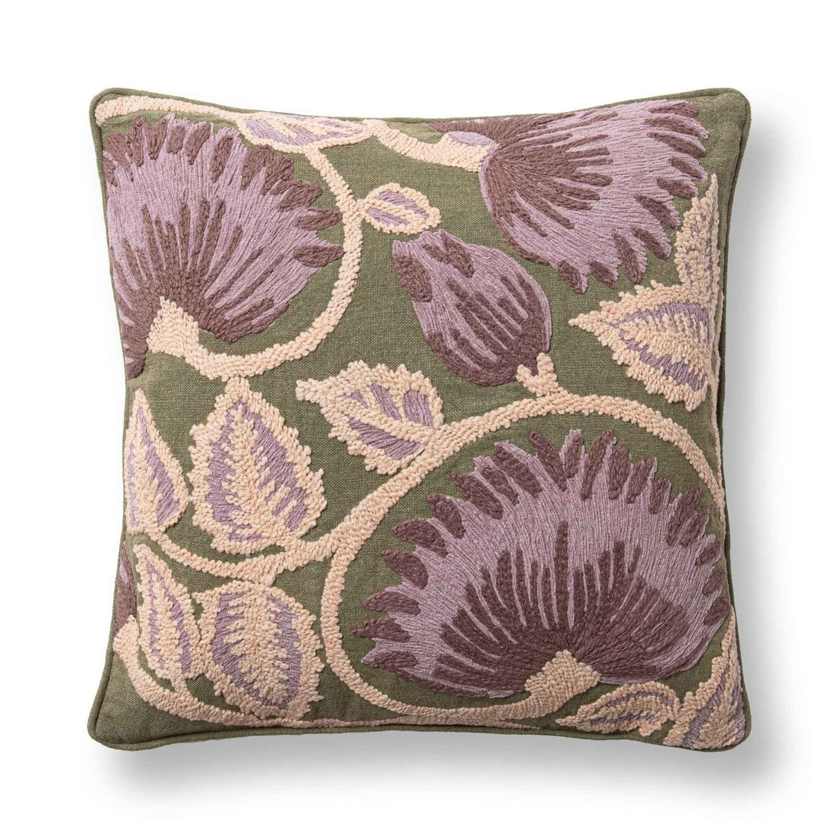 TD Folly Olive Green Multi 22x22 Throw Pillow (Set of 2) by Classic Home at Eve Furniture