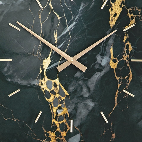 Teague Black/Gold Finish Wall Clock by ASHLEY FURNITURE at Eve Furniture