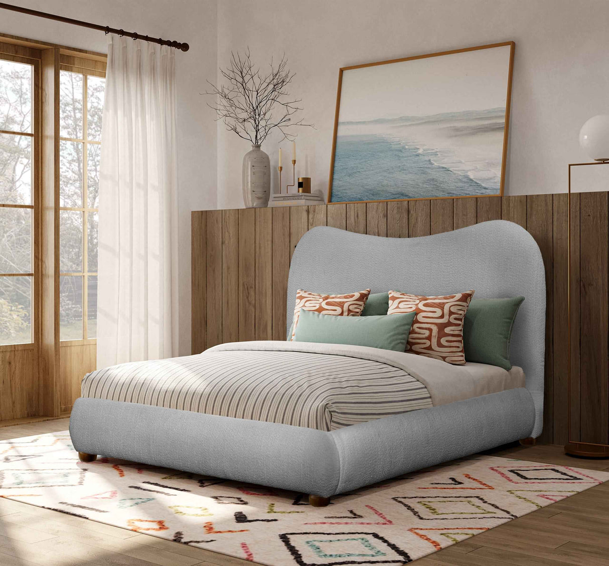 Teddy Gray Queen Bed
