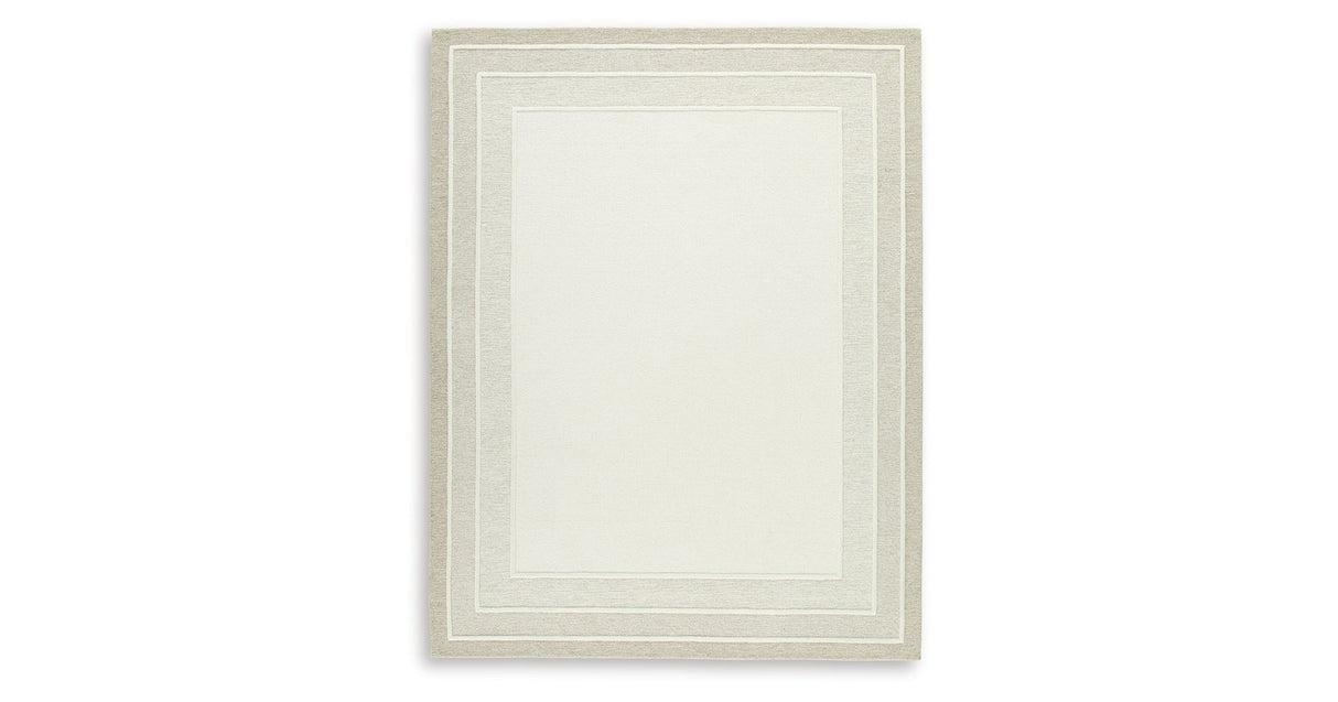 Teelgan Ivory/Tan Large Rug by ASHLEY FURNITURE at Eve Furniture