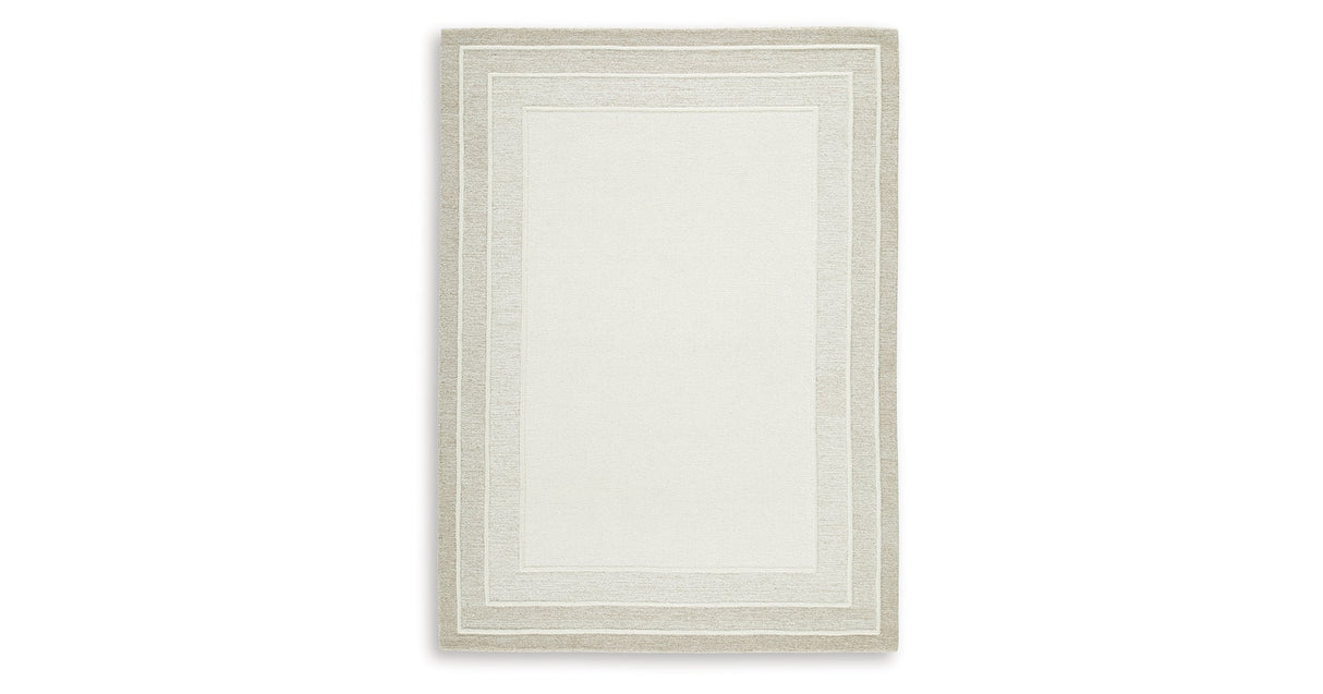 Teelgan Ivory/Tan Medium Rug by Ashley at Eve Furniture