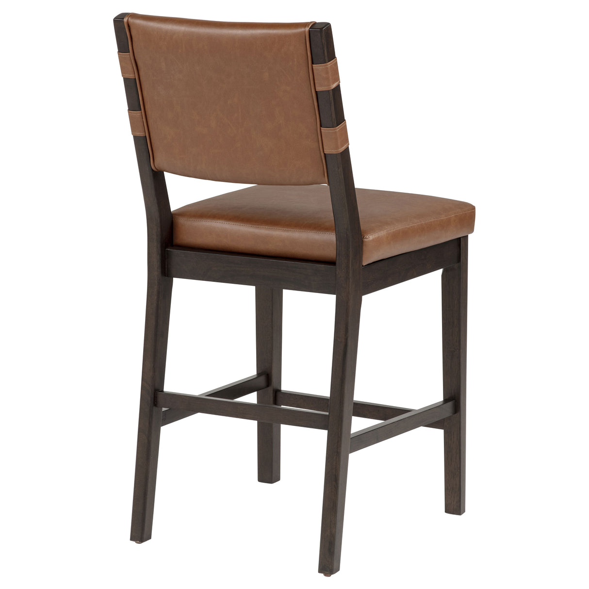 Tegan Faux Leather Upholstered Counter Height Chair Cognac (Set of 2) by Coaster at Eve Furniture