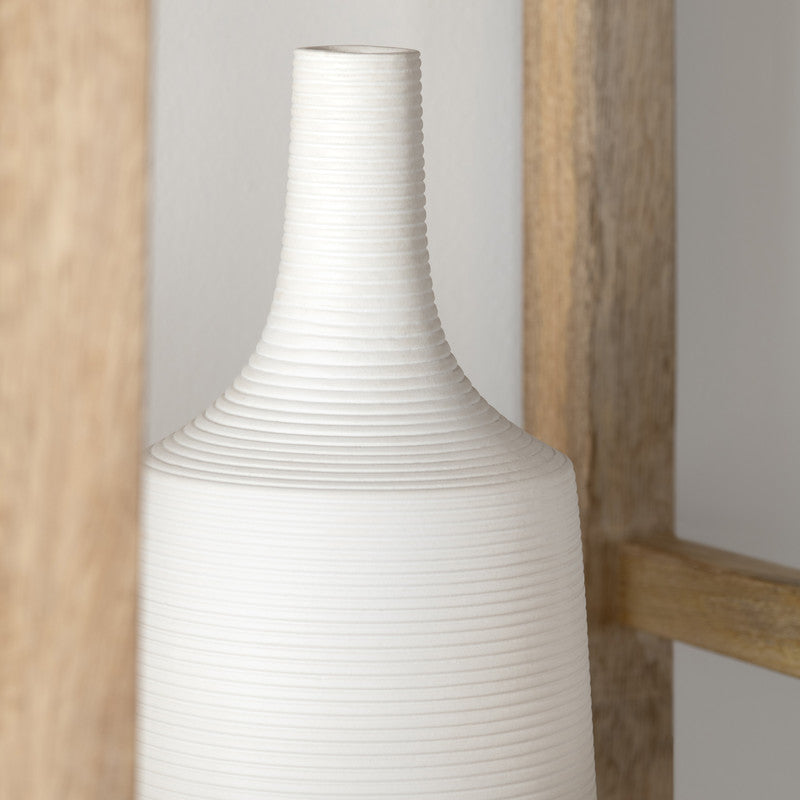 Tegan White Vase by Crestview at Eve Furniture