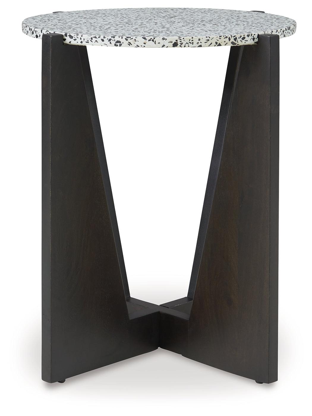 Tellrich Black/White Accent Table by Ashley at Eve Furniture