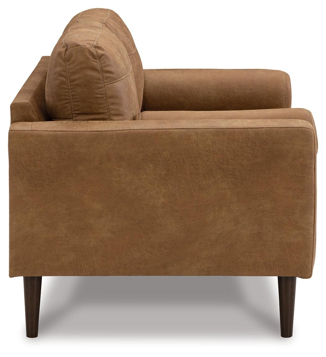 Telora Caramel Loveseat by Ashley at Eve Furniture