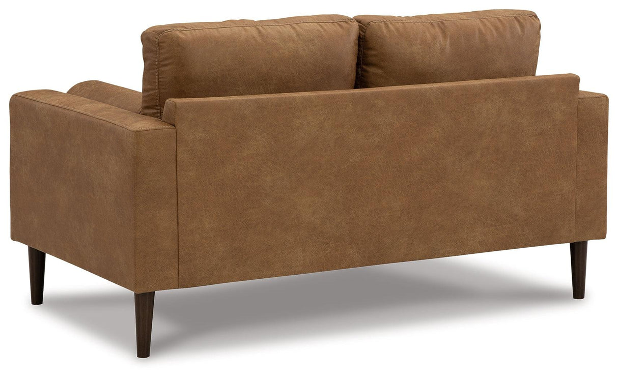 Telora Caramel Loveseat by Ashley at Eve Furniture