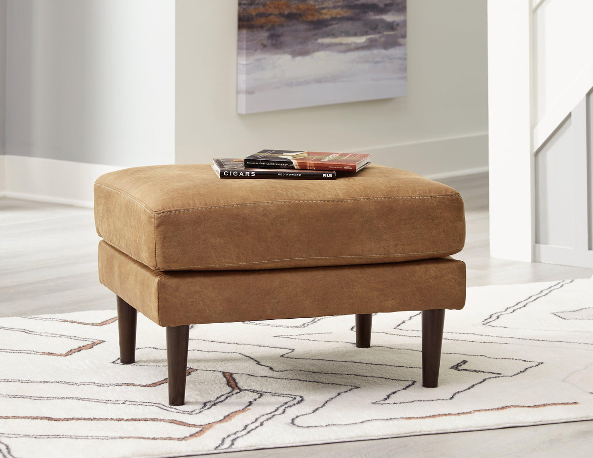 Telora Caramel Ottoman by Ashley at Eve Furniture
