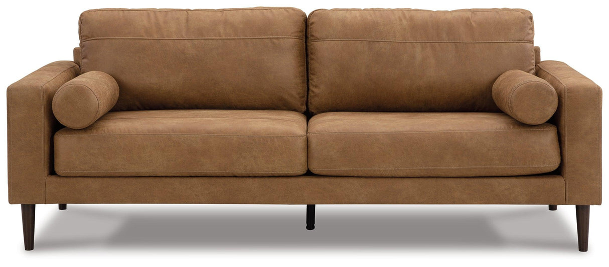 Telora Caramel Sofa by Ashley at Eve Furniture