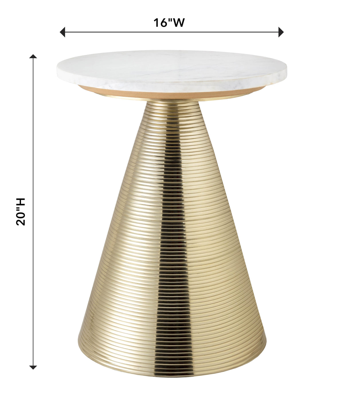 Tempo Marble Side Table by TOV Furniture at Eve Furniture