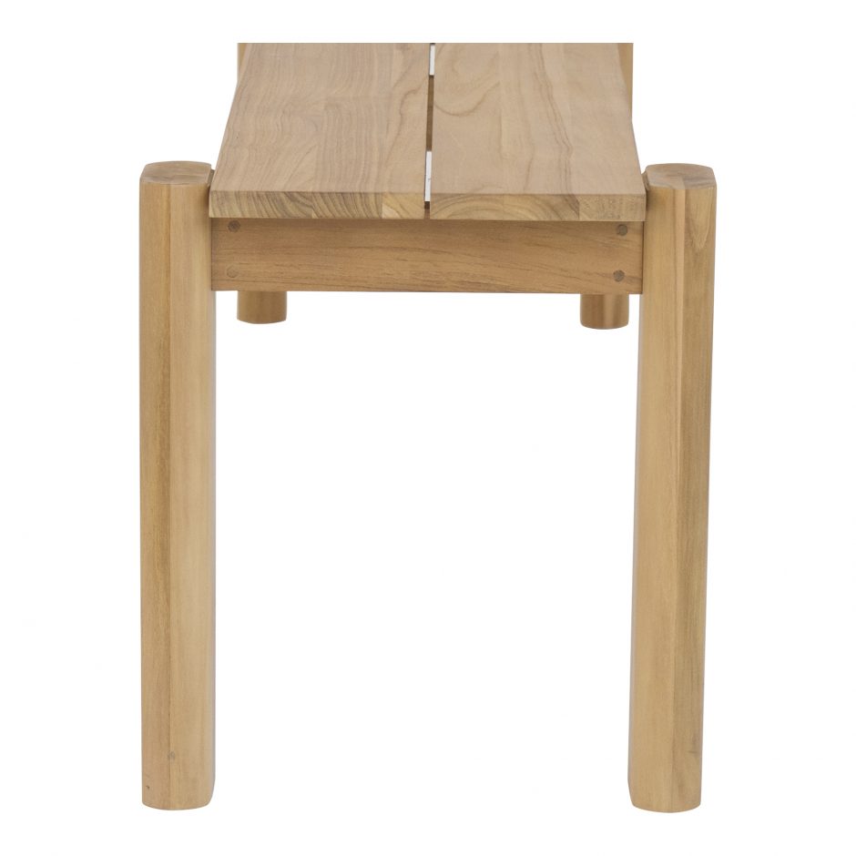 Tempo Outdoor Dining Bench Natural by Moe's Home at Eve Furniture