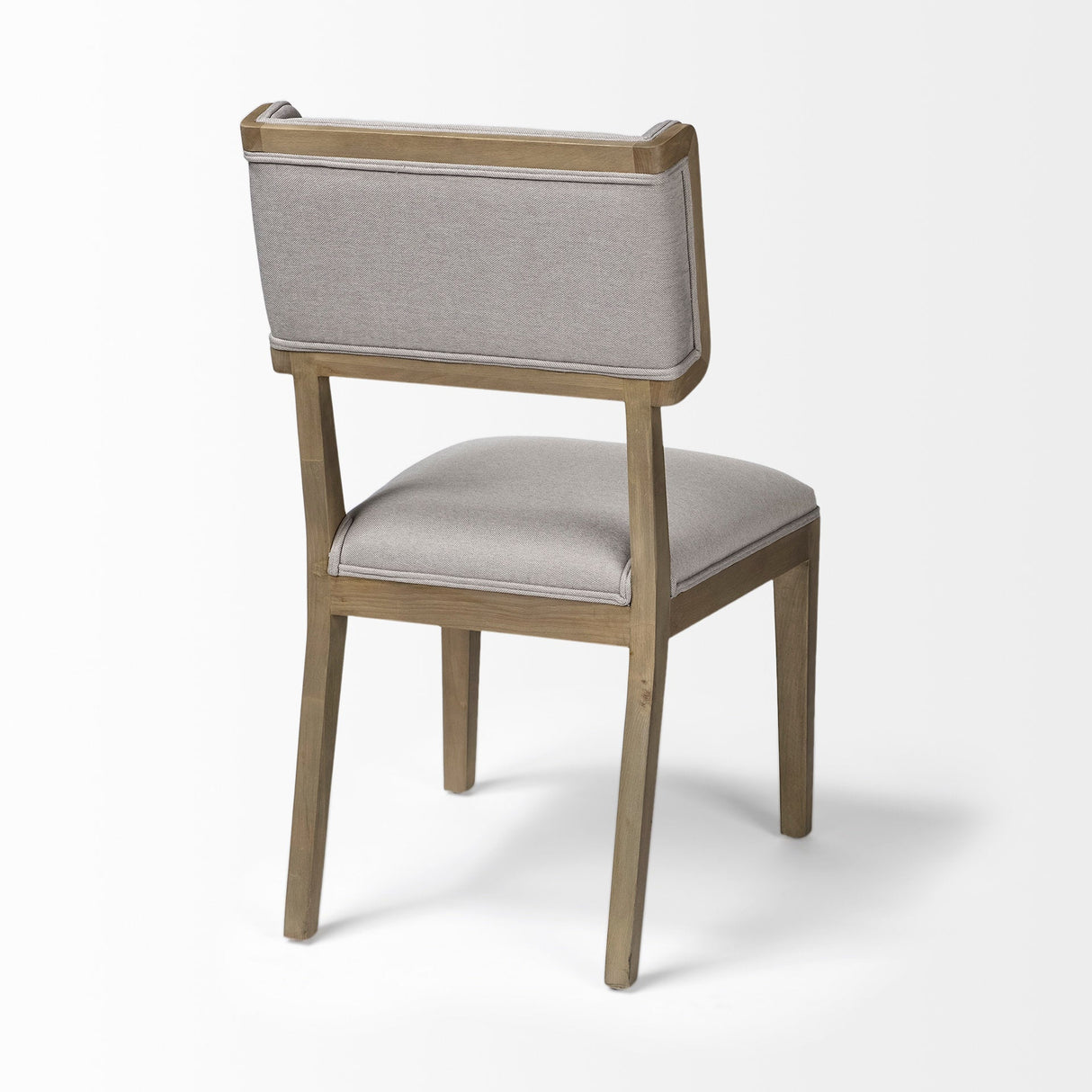 Tenton I Grey Fabric Wrap Brown Wooden Base Dining Chair, Set of 2 by Mercana at Eve Furniture