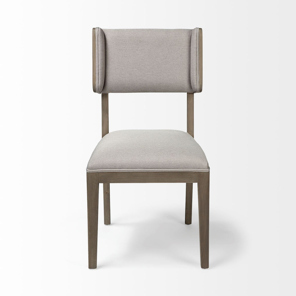 Tenton II Grey Fabric Seat Brown Wood Frame Dining Chair, Set of 2 by Mercana at Eve Furniture