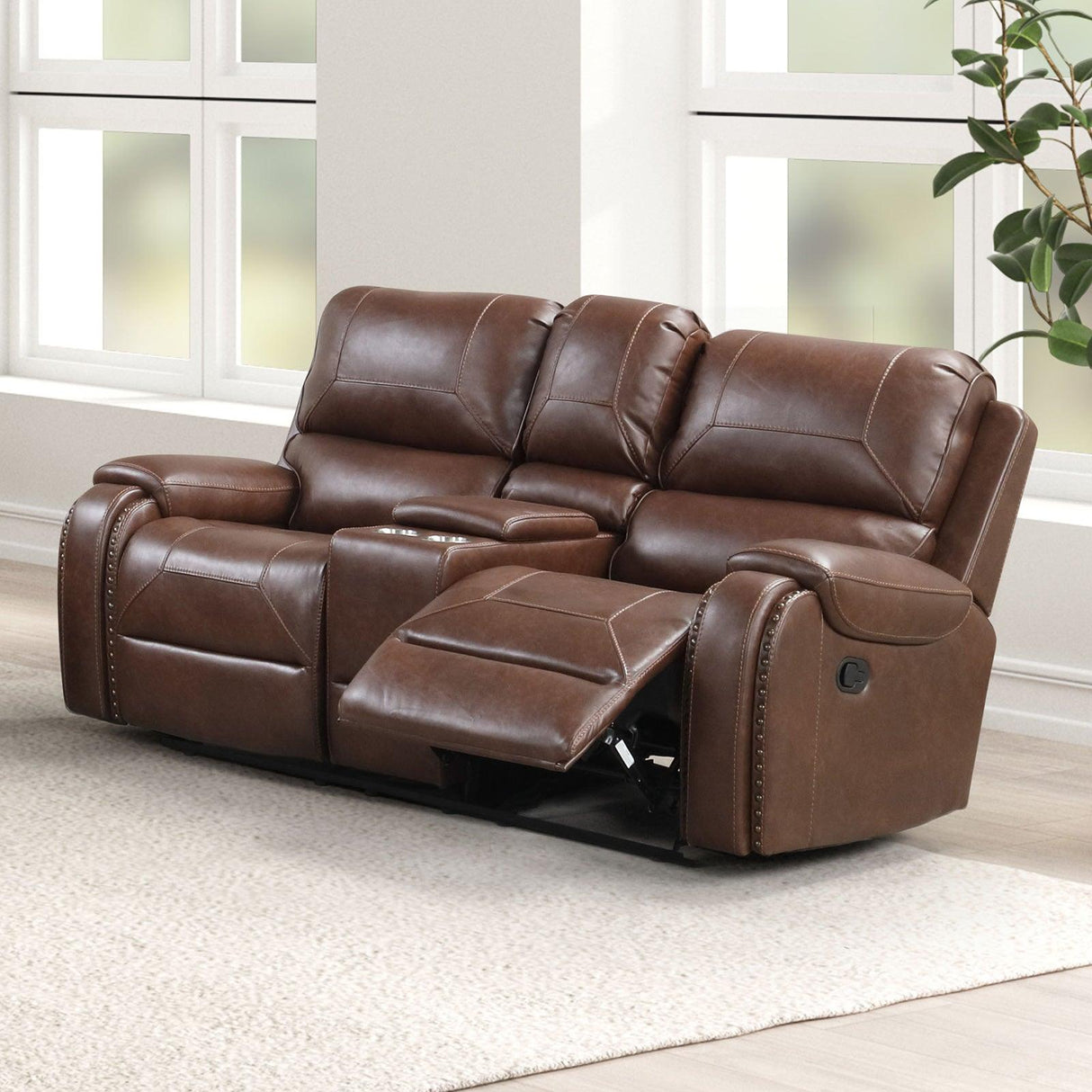 Tepic Brown Loveseat by Furniture of America at Eve Furniture