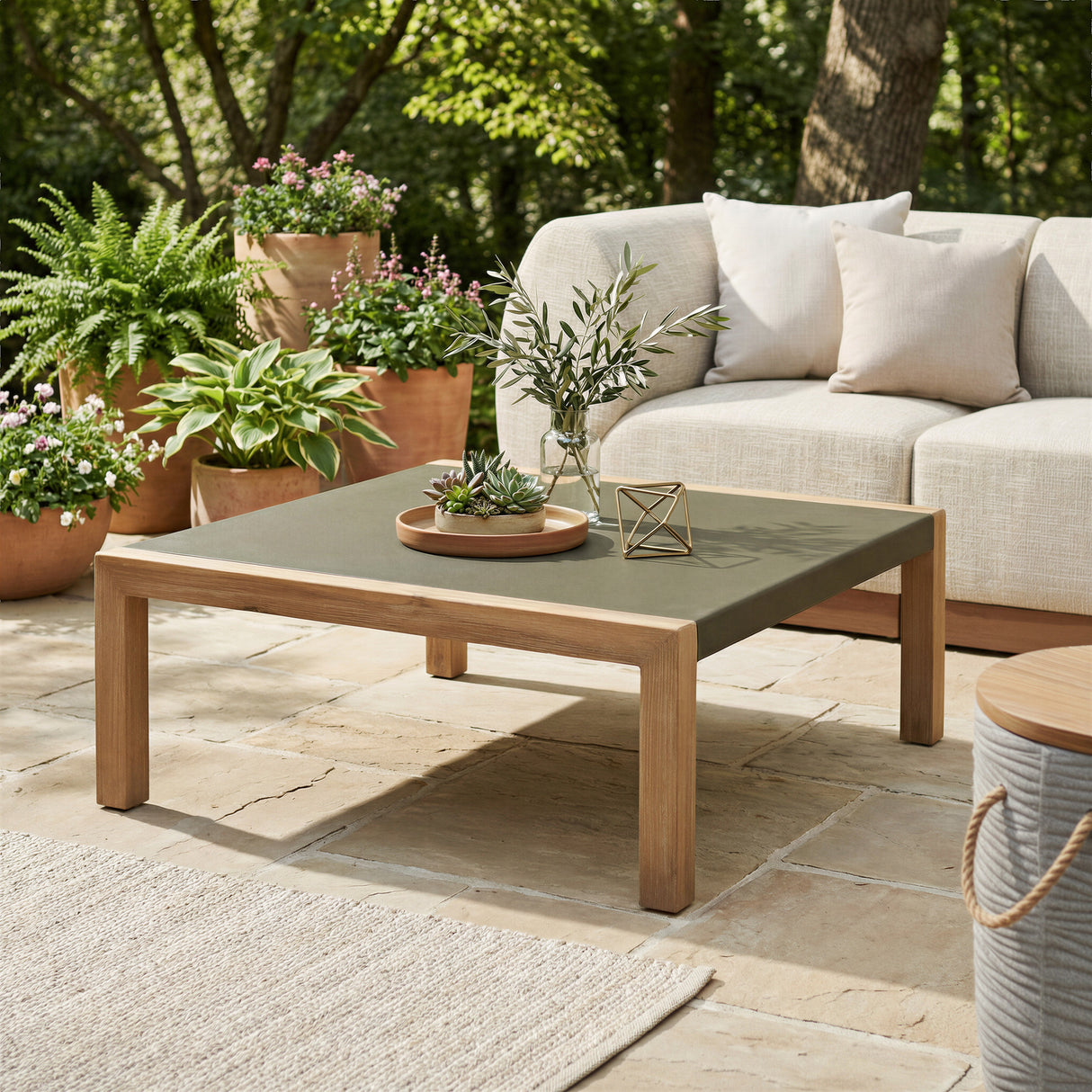 Teras Gray Outdoor Coffee Table by Zuomod at Eve Furniture