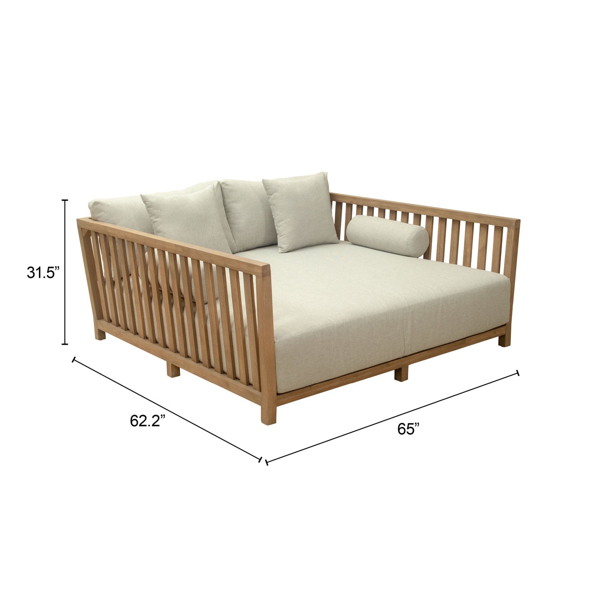 Teras Gray Outdoor Daybed by Zuomod at Eve Furniture