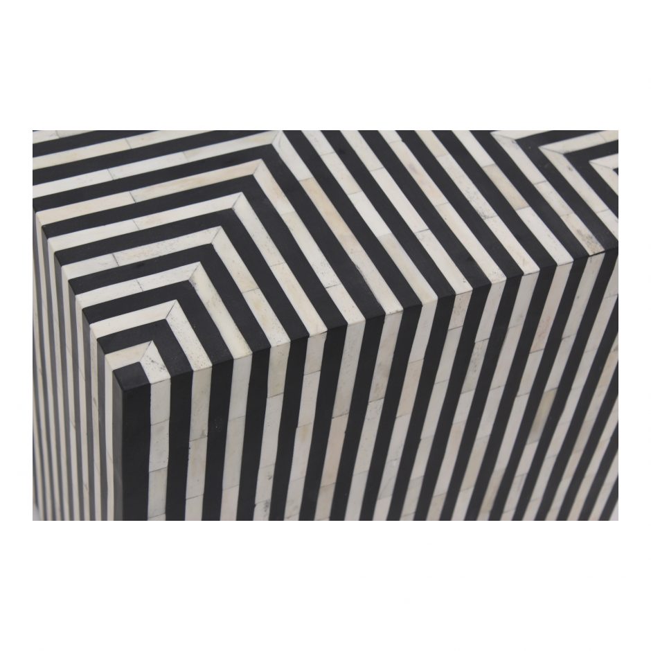 Terning Side Table Black and White by Moe's Home at Eve Furniture