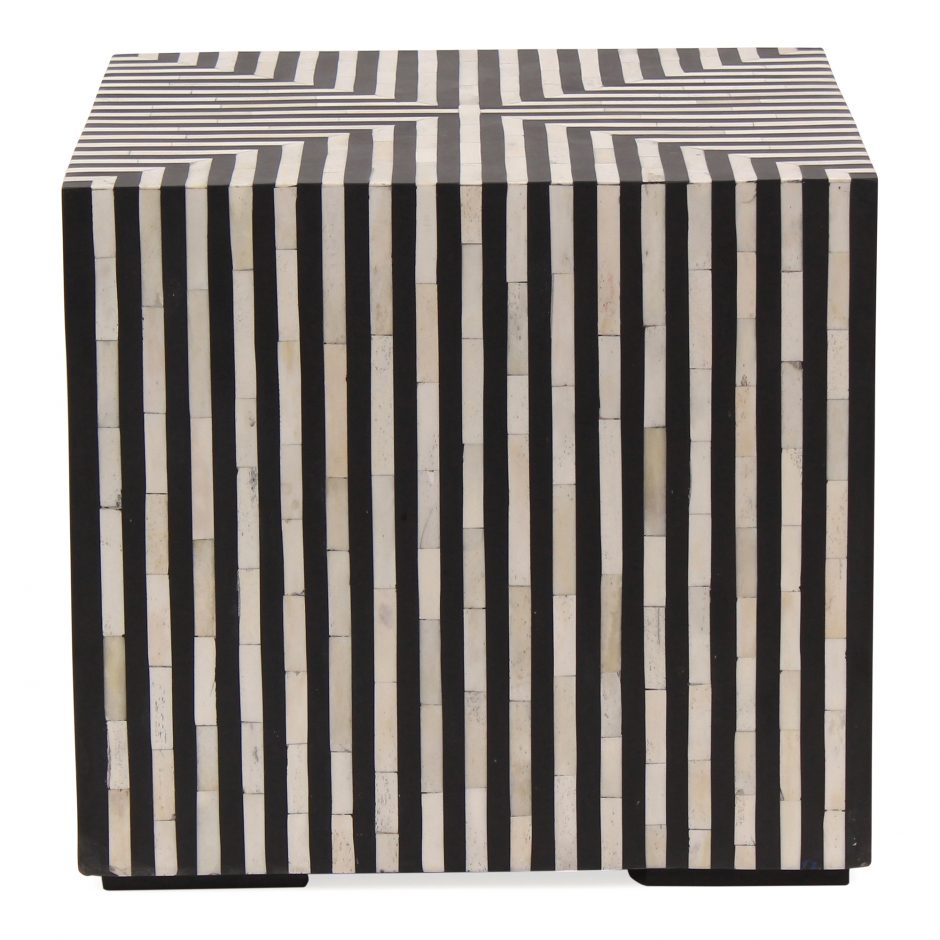 Terning Side Table Black and White by Moe's Home at Eve Furniture