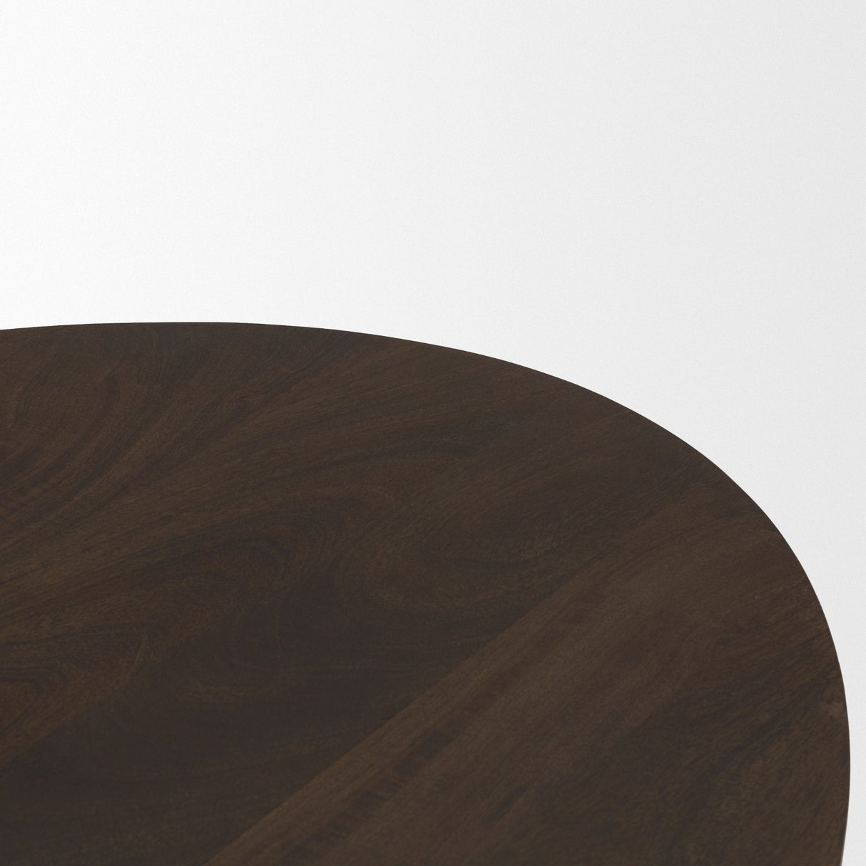 Terra 48L x 28W x 15H Dark Brown Wood Oval Fluted Coffee Table by Mercana at Eve Furniture
