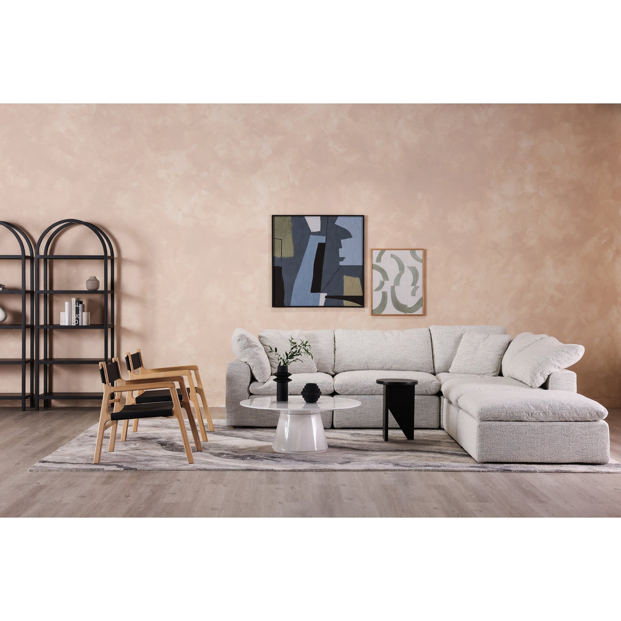 Terra Coastside Sand Condo Slipper Chair by Moe's Home at Eve Furniture