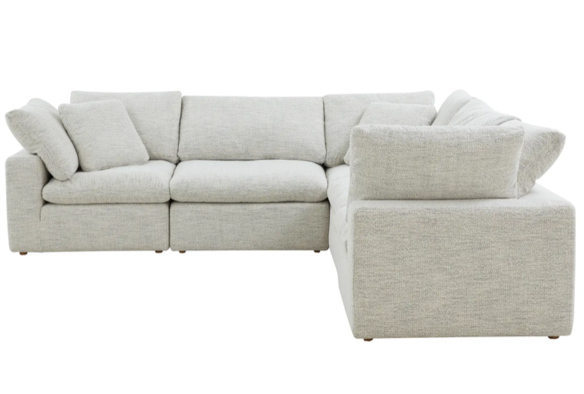Terra Condo Classic L-Shaped Modular Sectional Coastside Sand by Moe's Home at Eve Furniture