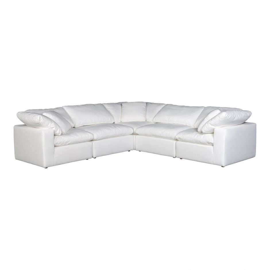 Terra Condo Classic L-Shaped Modular Sectional Cream White by Moe's Home at Eve Furniture