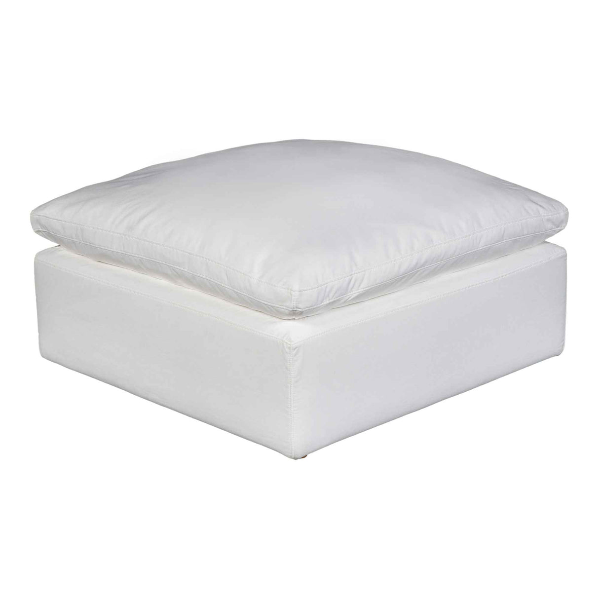 Terra Cream White Condo Ottoman