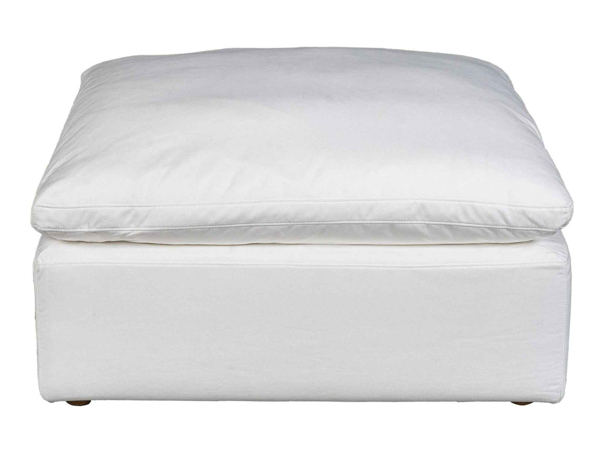 Terra Cream White Condo Ottoman