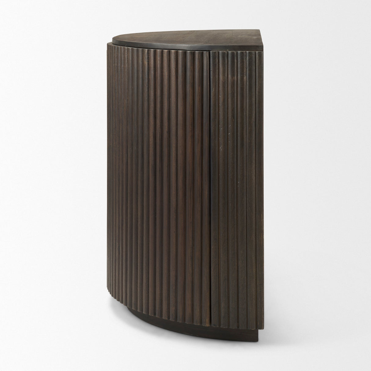Terra Fluted Dark Brown 2-Door Accent Cabinet by Mercana at Eve Furniture