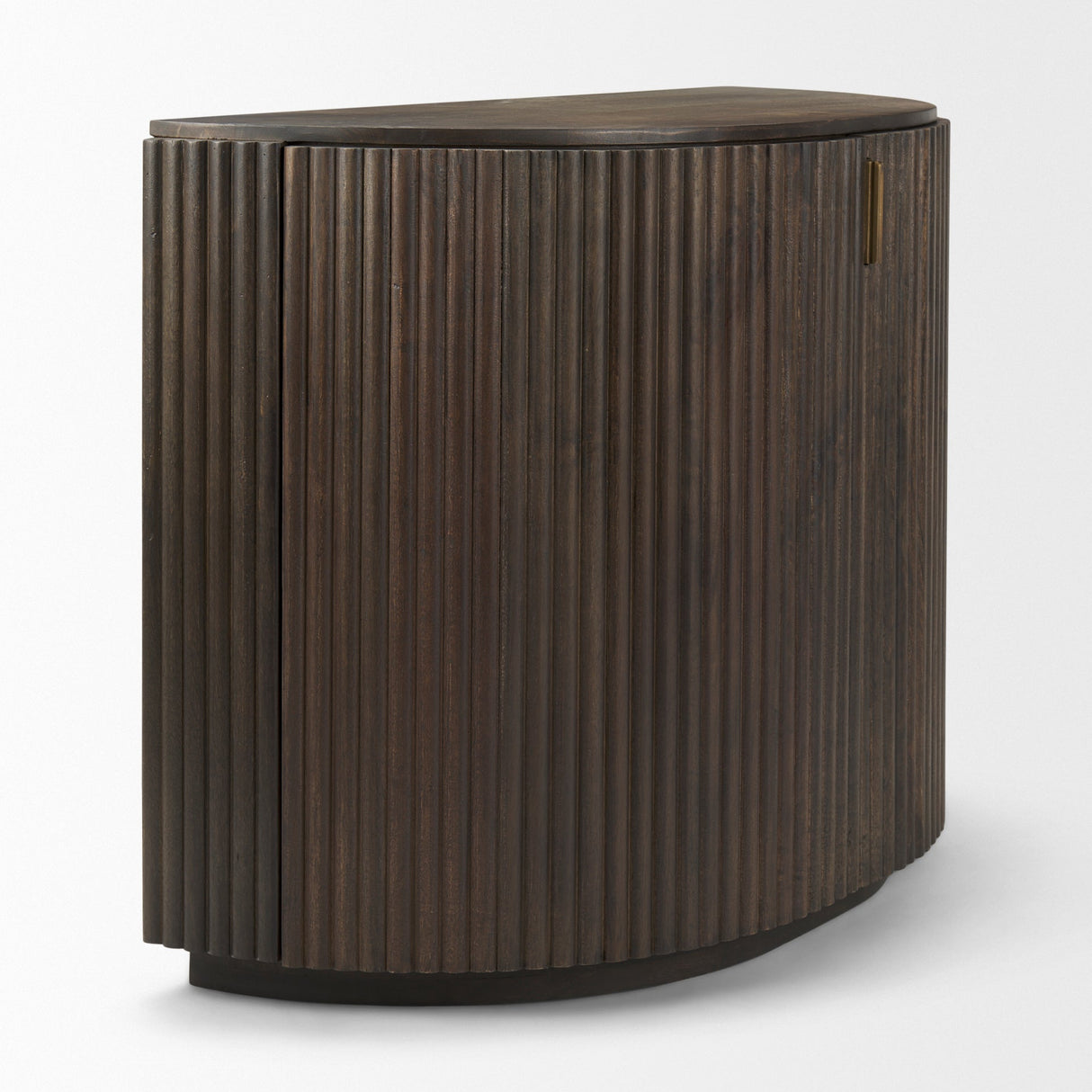 Terra Fluted Dark Brown 2-Door Accent Cabinet by Mercana at Eve Furniture