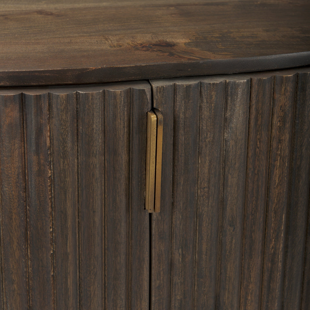 Terra Fluted Dark Brown 2-Door Accent Cabinet by Mercana at Eve Furniture