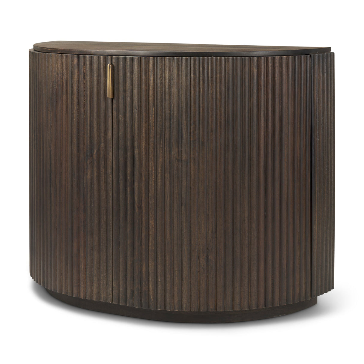 Terra Fluted Dark Brown 2-Door Accent Cabinet by Mercana at Eve Furniture