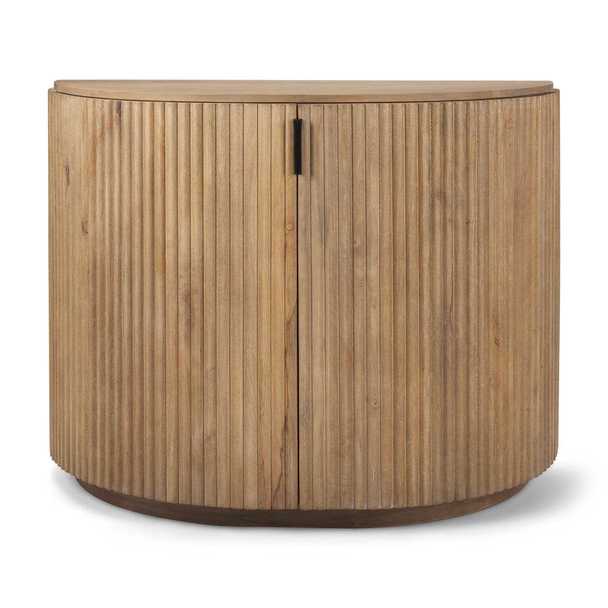 Terra Fluted Light Brown Wood 2-Door Accent Cabinet by Mercana at Eve Furniture