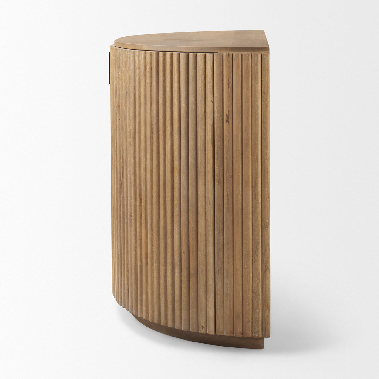 Terra Fluted Light Brown Wood 2-Door Accent Cabinet by Mercana at Eve Furniture
