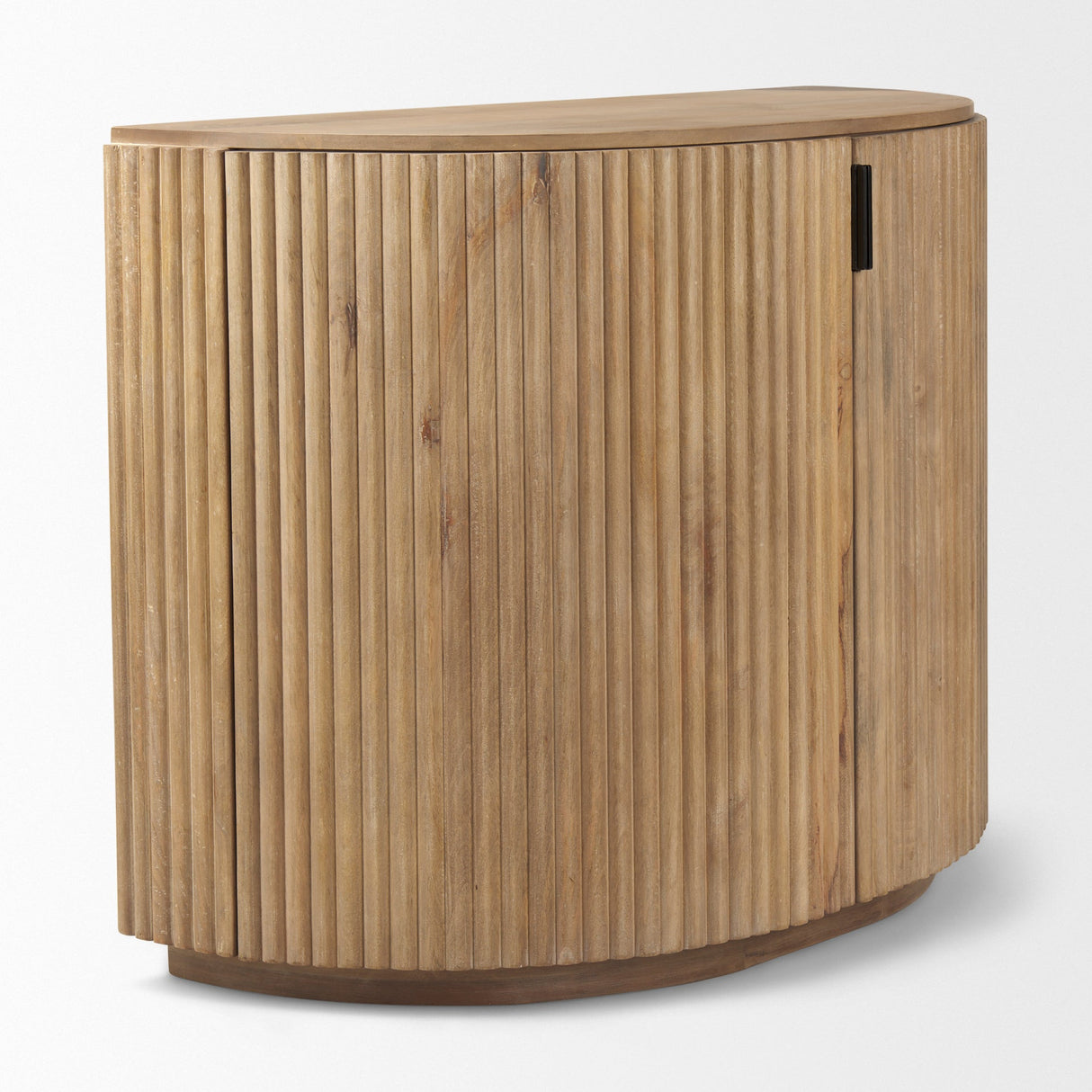 Terra Fluted Light Brown Wood 2-Door Accent Cabinet by Mercana at Eve Furniture