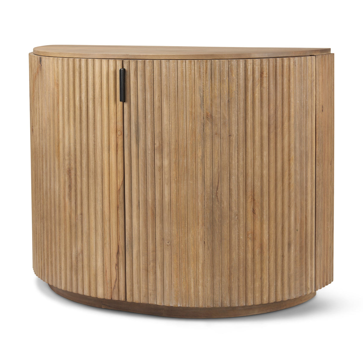 Terra Fluted Light Brown Wood 2-Door Accent Cabinet by Mercana at Eve Furniture