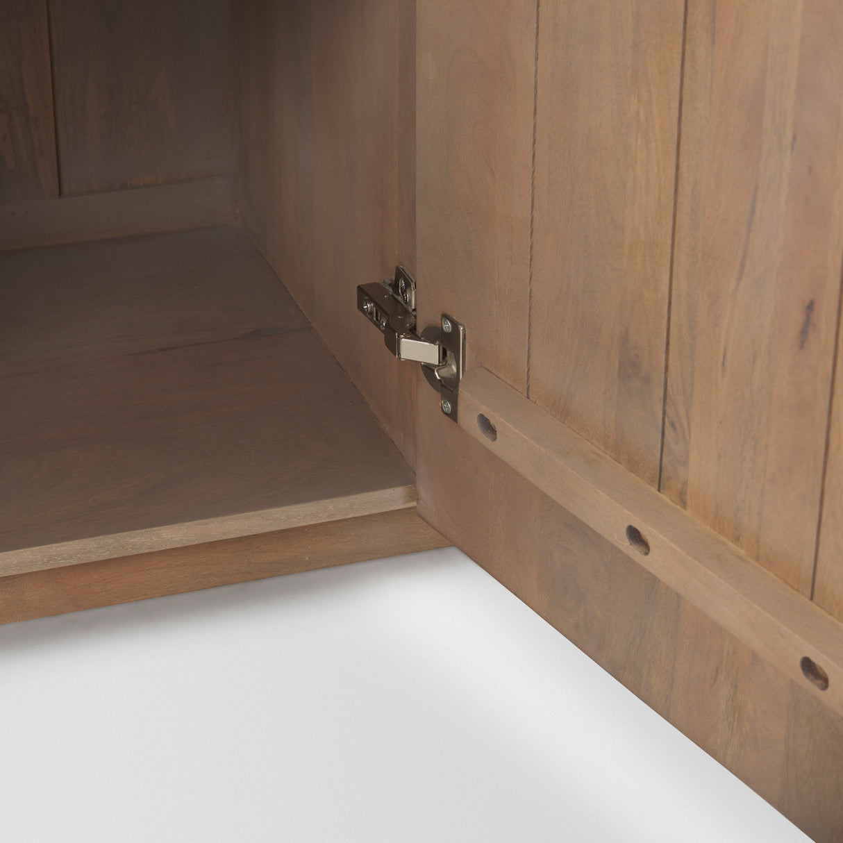 Terra Light Brown Wood Fluted Sideboard by Mercana at Eve Furniture