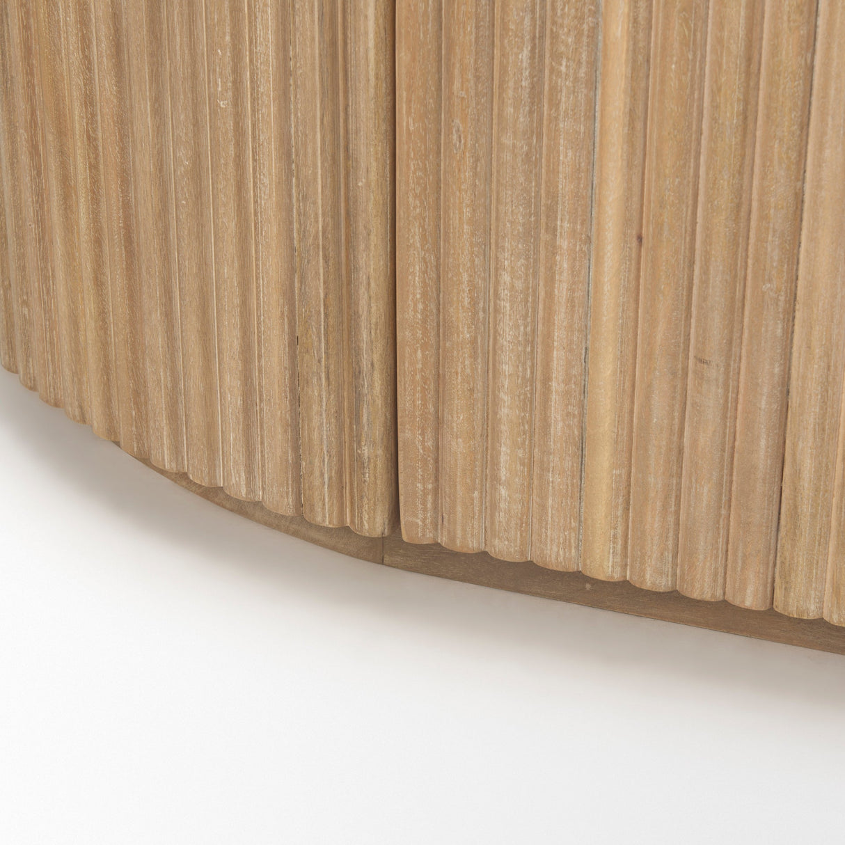 Terra Light Brown Wood Fluted Sideboard by Mercana at Eve Furniture