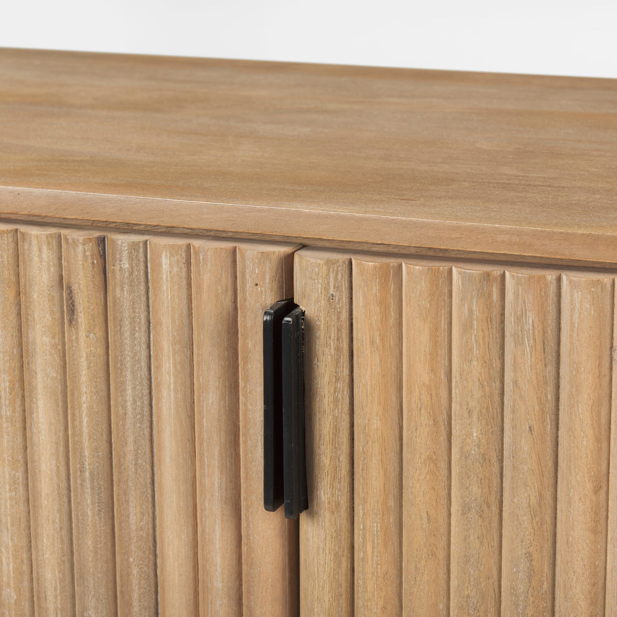 Terra Light Brown Wood Fluted Sideboard by Mercana at Eve Furniture