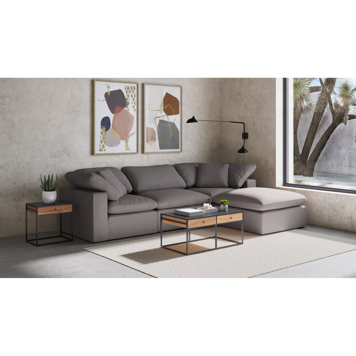 Terra Light Grey Condo Chair by Moe's Home at Eve Furniture