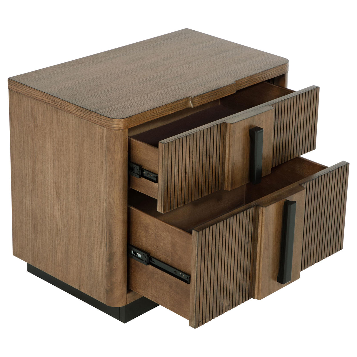 Terrace Ash Brown 2-Drawer Nightstand by Coaster at Eve Furniture