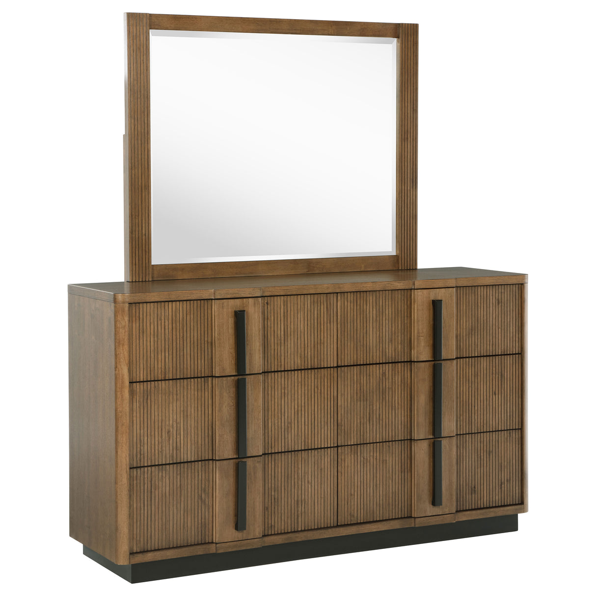 Terrace Ash Brown 6-drawer Dresser and Mirror by Coaster at Eve Furniture